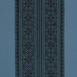Schumacher Fabric Toledo Embroidery Midnight 69731