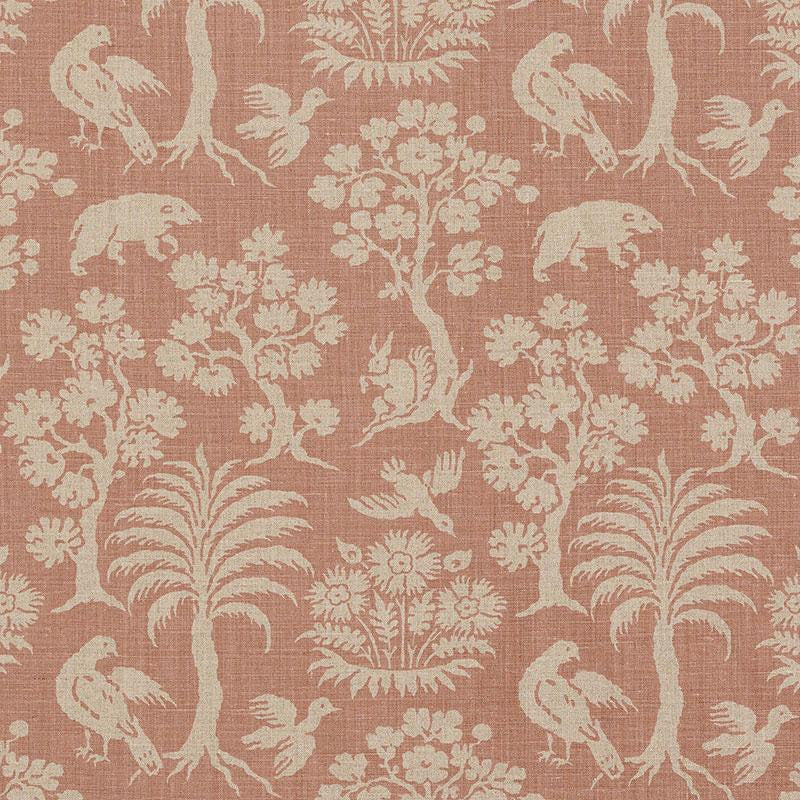 Woodland Silhouette Blush 176170 by Schumacher Designer Fabric Schumacher Classics 13.5" - Swanky Fabrics -