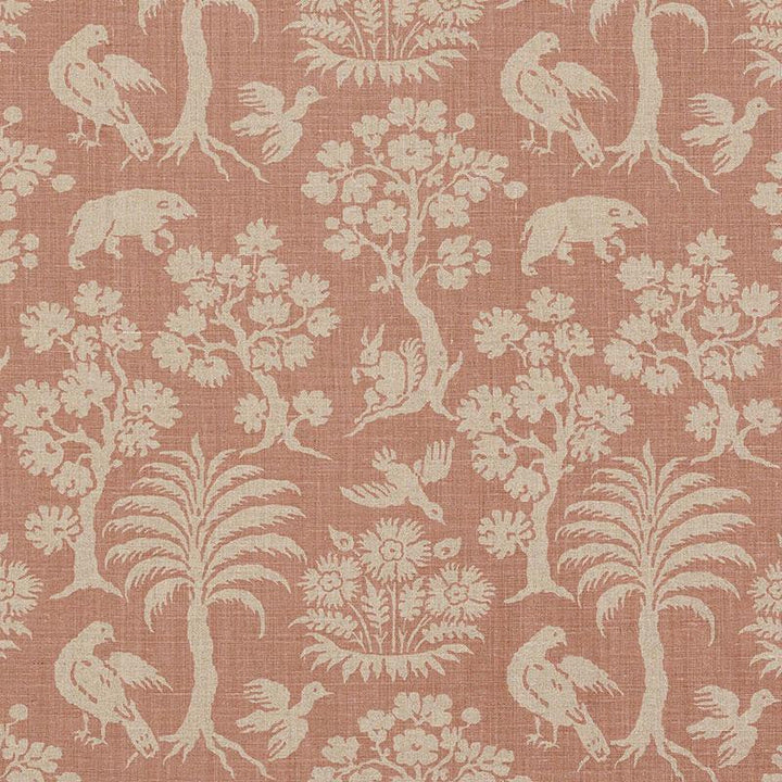 Woodland Silhouette Blush 176170 by Schumacher Designer Fabric Schumacher Classics 13.5" - Swanky Fabrics -
