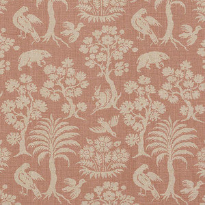 Schumacher Fabric Woodland Silhouette Blush 176170