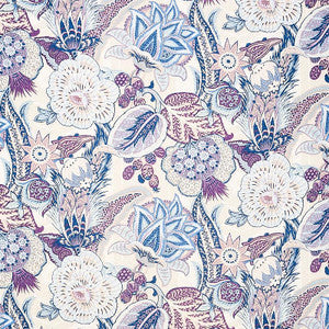 Schumacher Fabric Zanzibar Linen Print Hyacinth 173523