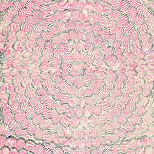 Schumacher Wallpaper Feather Bloom Sisal Fuchsia & Jet 5006076