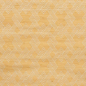 Schumacher Wallpaper Hix Embroidered Jute Natural 5008960