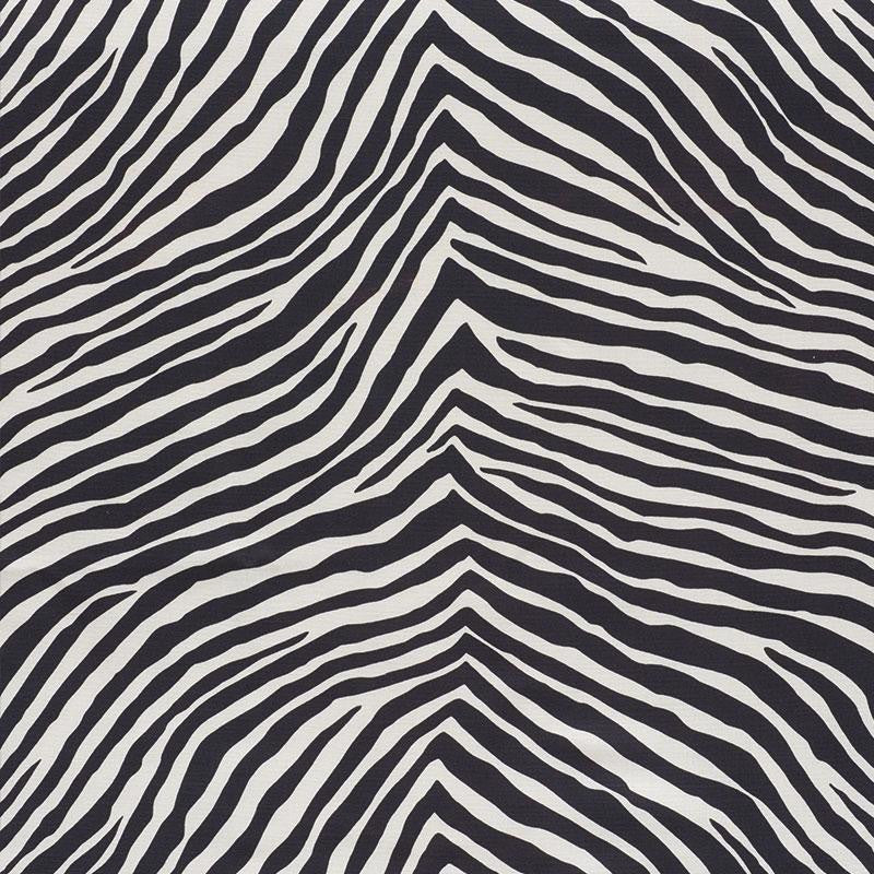 Iconic Zebra Black 177443 by Schumacher Designer Fabric Happy Together 27.0" - Swanky Fabrics -