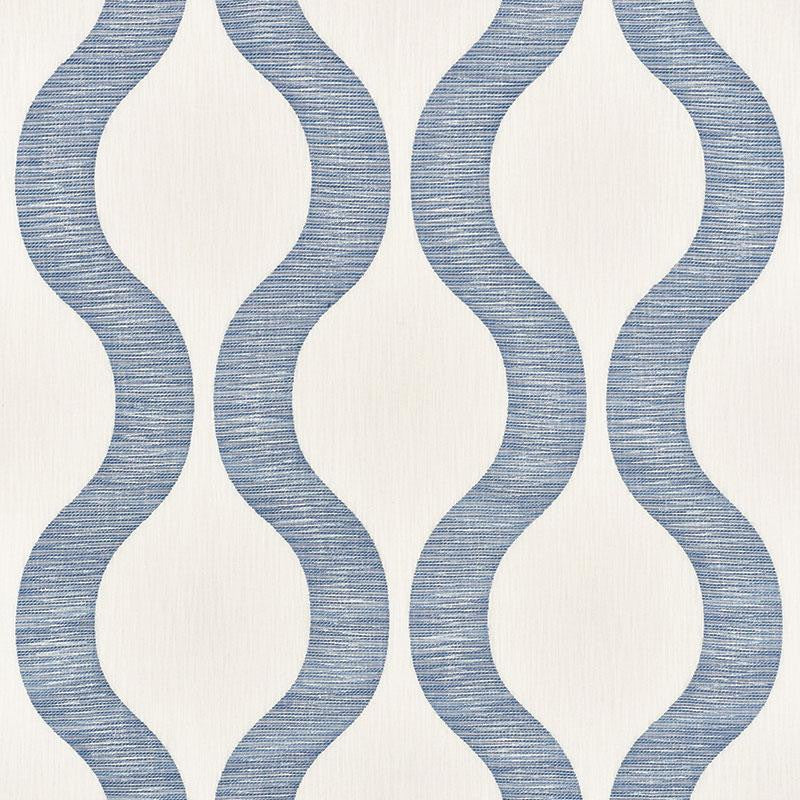 Ondata Blue 73223 by Schumacher Designer Fabric Au Naturel 14.25" - Swanky Fabrics -