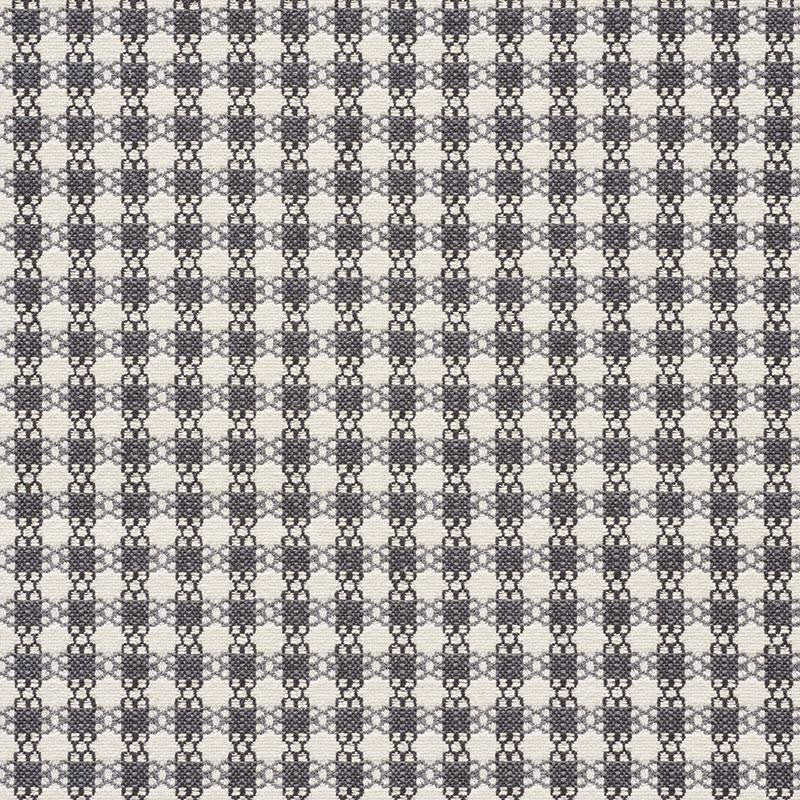 Checkmate Graphite 73432 by Schumacher Designer Fabric Happy Together 1.5" - Swanky Fabrics -