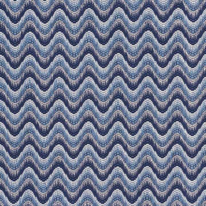 Bargello Wave Blue 73440 by Schumacher Designer Fabric Happy Together 2.25" - Swanky Fabrics -