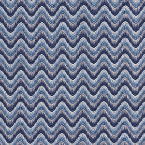 Schumacher Fabric Bargello Wave Blue 73440