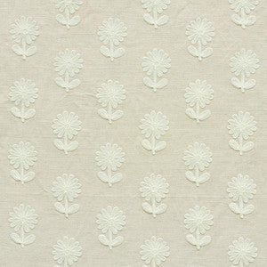 Schumacher Fabric Paley Embroidery Natural 73482