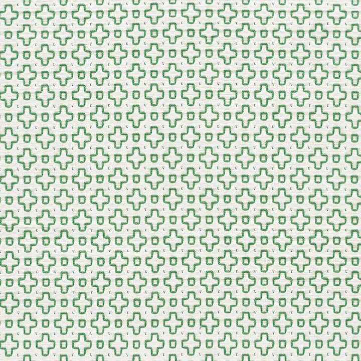 Scout Embroidery Green 73561 by Schumacher Designer Fabric Happy Together 1.25" - Swanky Fabrics -