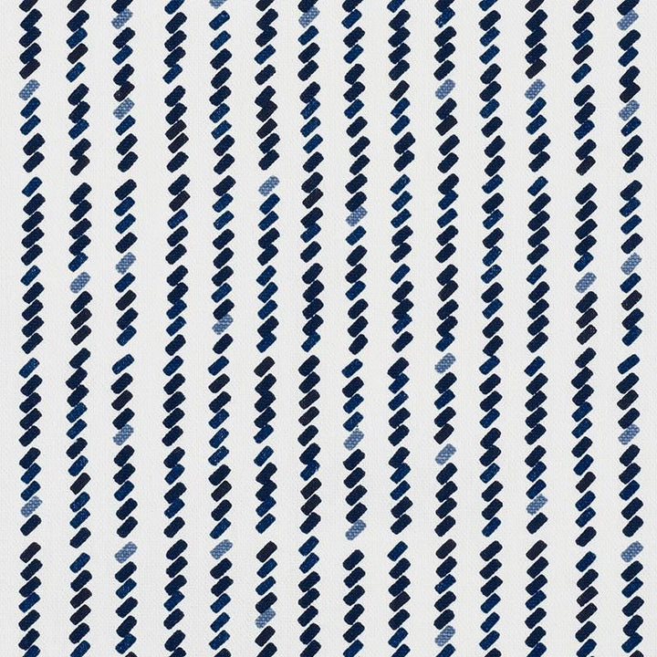 Tic For Tac Blue 176541 by Schumacher Designer Fabric David Kaihoi 6.75" - Swanky Fabrics -