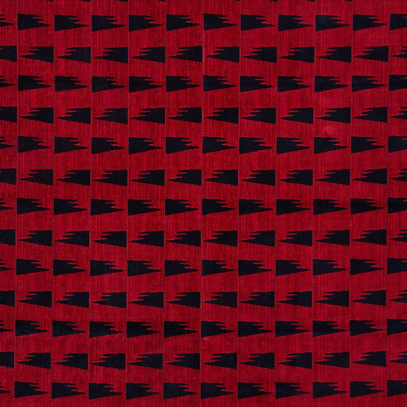 Tutsi Red 71221 by Schumacher Designer Fabric David Kaihoi 4.25" - Swanky Fabrics -