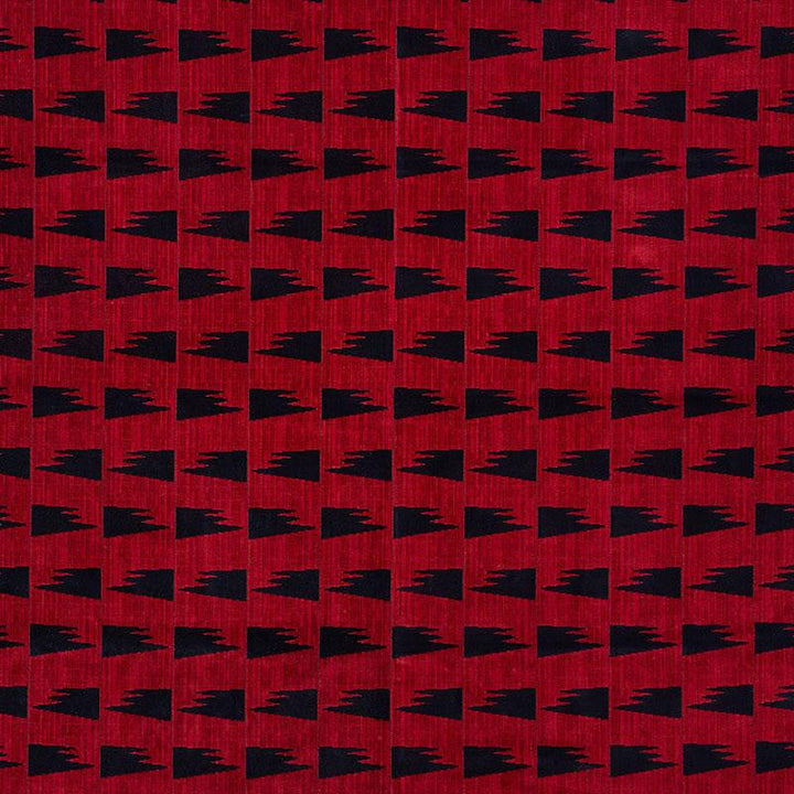 Tutsi Red 71221 by Schumacher Designer Fabric David Kaihoi 4.25" - Swanky Fabrics -