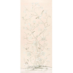 Schumacher Fabric Chinois Palais Blush Conch 175041