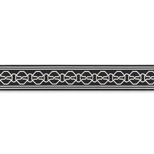 Schumacher Trim Malmaison Tape Noir / Swan 66153