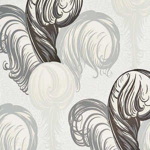 Schumacher Wallpaper Plumes Grisaille 5009151