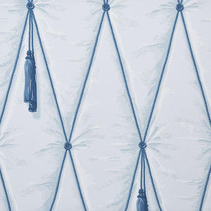 Schumacher Wallpaper Drapery Blue 5009162