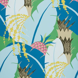 Schumacher Wallpaper Ananas Peacock 5009170