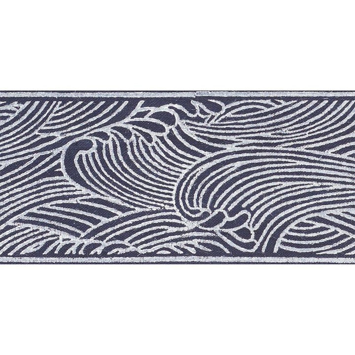 Umi Tape Indigo 73723 by Schumacher Designer Trim Mingei 12.0" - Swanky Fabrics -