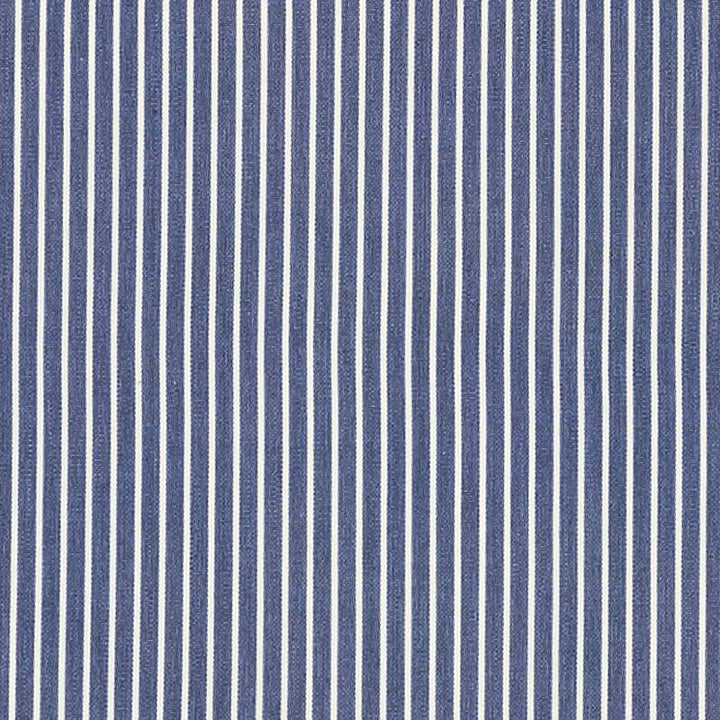 Edie Stripe Navy 71303 by Schumacher Designer Fabric Essentials: Classic Stripe - Swanky Fabrics -