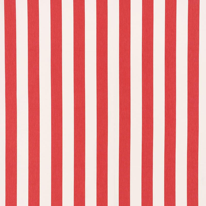 Andy Stripe Red 71329 by Schumacher Designer Fabric Essentials: Classic Stripe 5.5" - Swanky Fabrics -