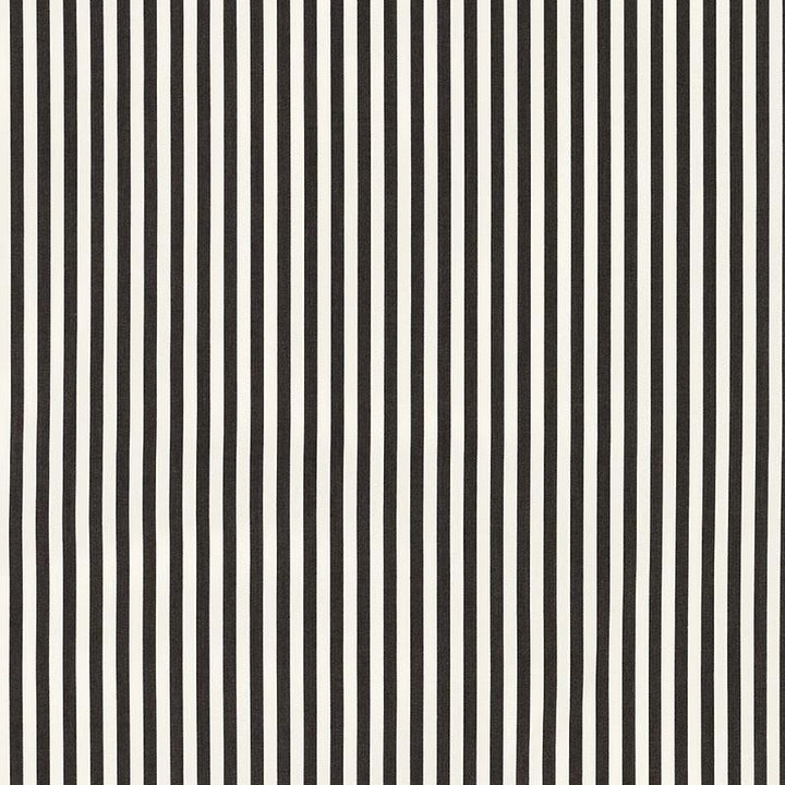Brigitte Stripe Black 71340 by Schumacher Designer Fabric Essentials: Classic Stripes - Swanky Fabrics -