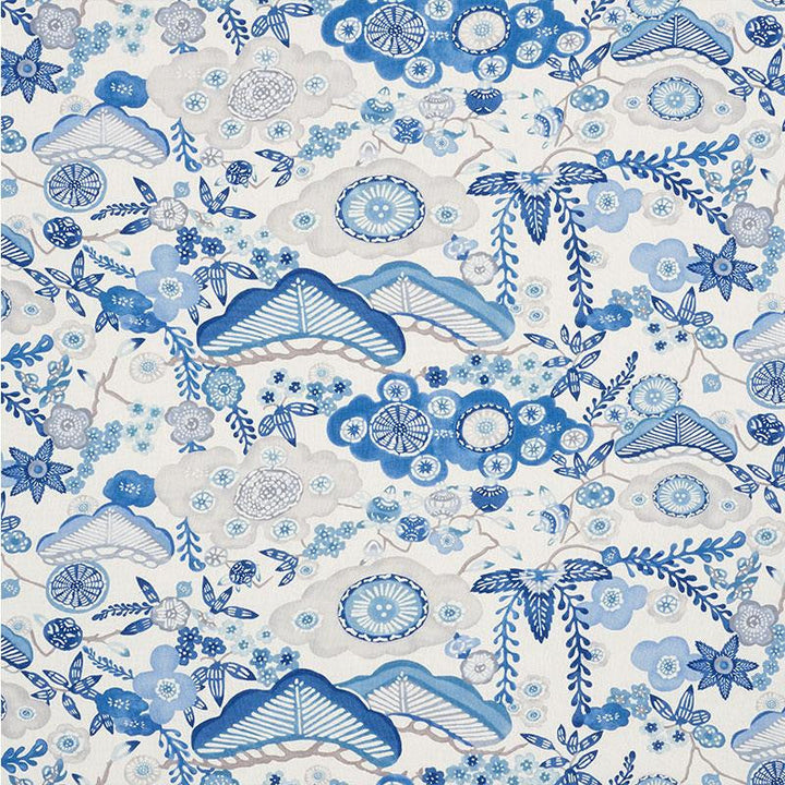 Yume Blue 177010 by Schumacher Designer Fabric Mingei 27.0" - Swanky Fabrics -