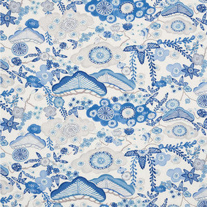 Schumacher Fabric Yume Blue 177010