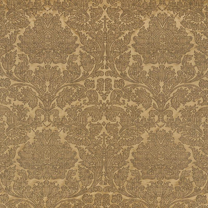 Belice Damasco Antique Gold 71482 by Schumacher Designer Fabric Damasco 27.25" - Swanky Fabrics -
