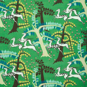 Schumacher Fabric Antelopes Jade 177570