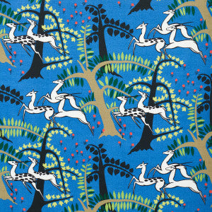 Schumacher Fabric Antelopes Cobalt 177572