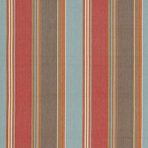 Schumacher Fabric Addison Cotton Stripe Red Earth 66000