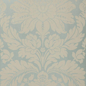 Schumacher Fabric Anvers Damask Azure 66561
