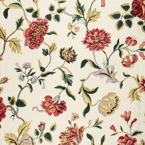 Schumacher Fabric Avebury Floral Vine Document Rose 174520
