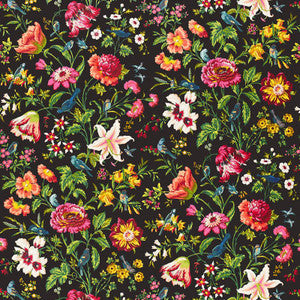 Schumacher Fabric Avondale Floral Night Garden 175221