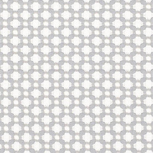 Schumacher Fabric Betwixt Zinc/Blanc 65684