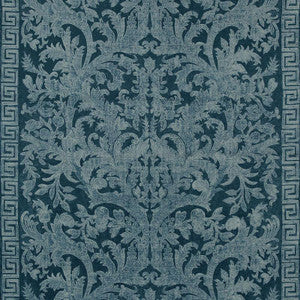 Schumacher Fabric Carlotta Velvet Damask Indigo 175111