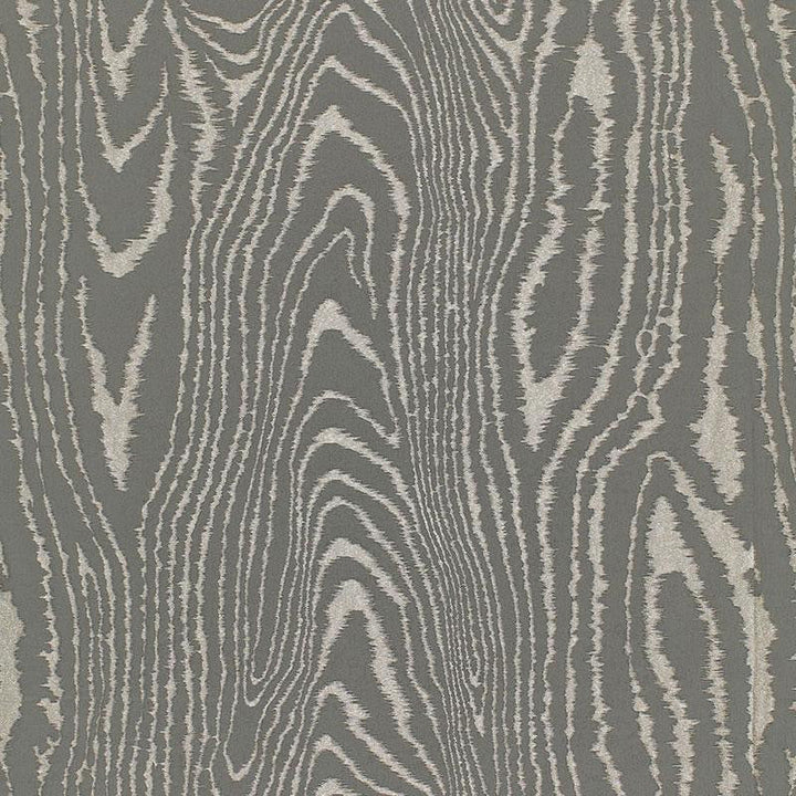 Faux Bois Moir Weave Charcoal 68831 by Schumacher Designer Fabric Chroma 27.5" - Swanky Fabrics -