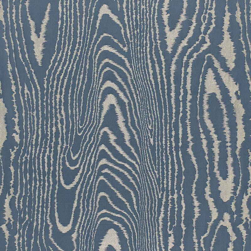 Faux Bois Moir Weave Midnight 68832 by Schumacher Designer Fabric Chroma 27.5" - Swanky Fabrics -