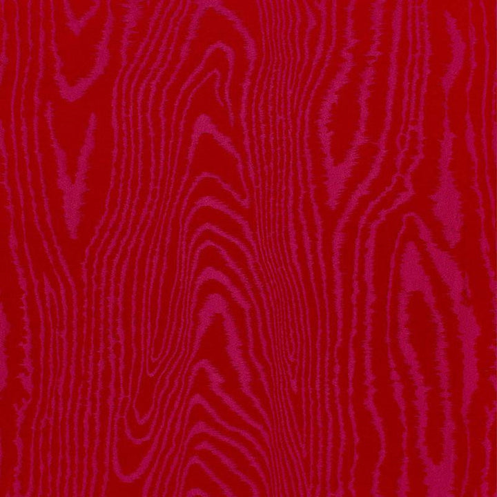 Faux Bois Moir Weave Rouge 68833 by Schumacher Designer Fabric Chroma 27.5" - Swanky Fabrics -