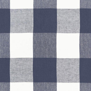 Schumacher Fabric Key Largo Check Navy 68370