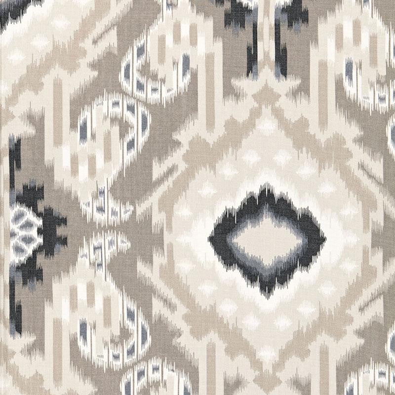 Kiribati Ikat Print Linen 174981 by Schumacher Designer Fabric Ottoman Chic 18.0" - Swanky Fabrics -