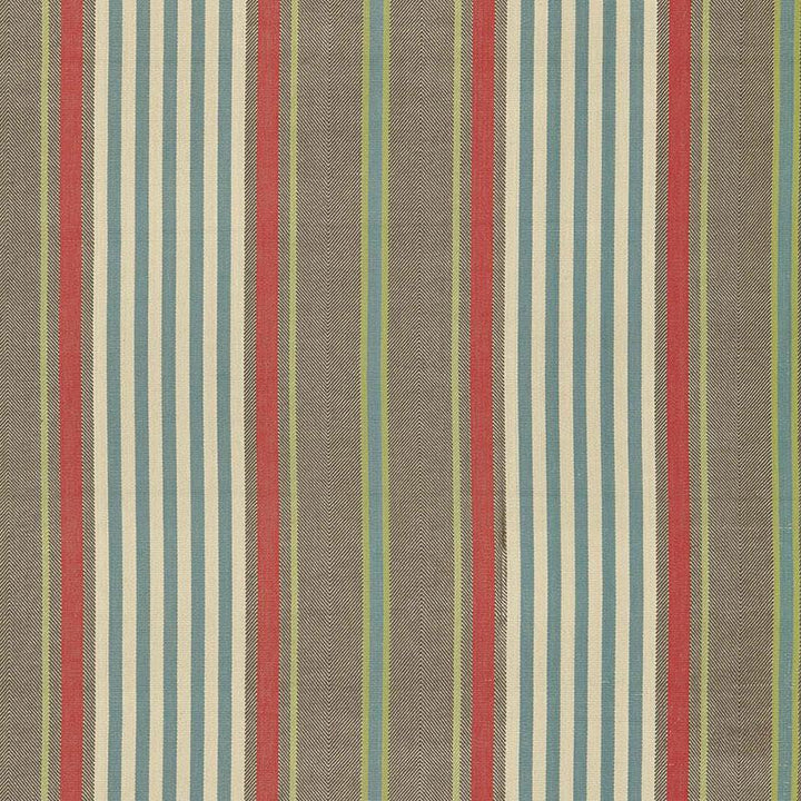 Minzer Cotton Stripe Red Earth 66013 by Schumacher Designer Fabric Sea Island Stripes 13.25" - Swanky Fabrics -
