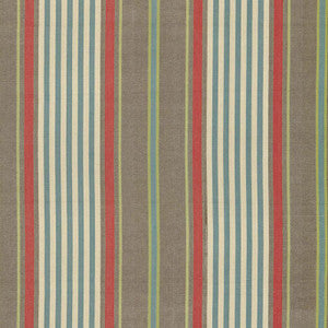 Schumacher Fabric Minzer Cotton Stripe Red Earth 66013