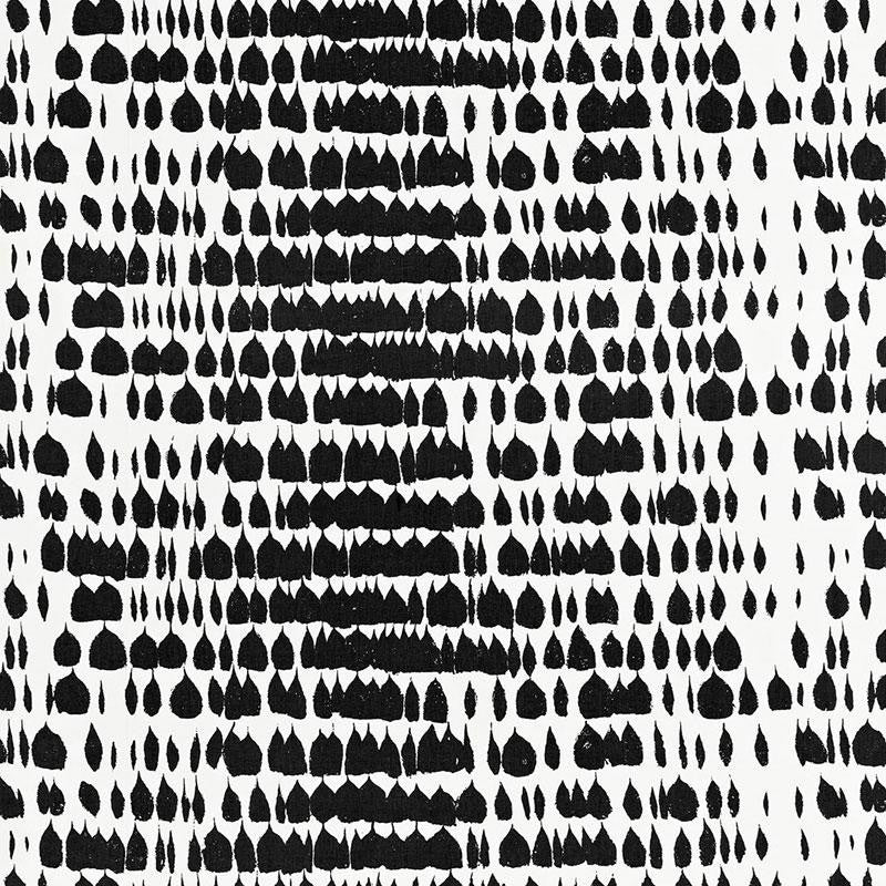 Queen Of Spain Black 175200 by Schumacher Designer Fabric Exuberant Prints 48.0" - Swanky Fabrics -