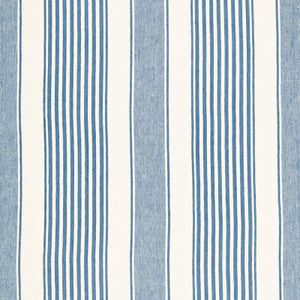 Schumacher Fabric Summerville Linen Stripe Ocean 66090