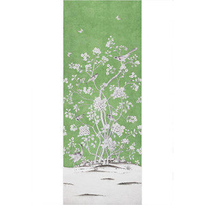 Schumacher Wallpaper Chinois Palais Panel Lettuce 5007120