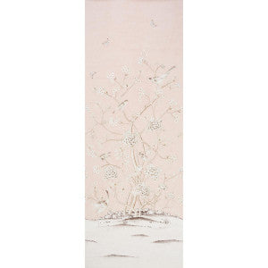 Schumacher Wallpaper Chinois Palais Panel Blush Conch 5007121