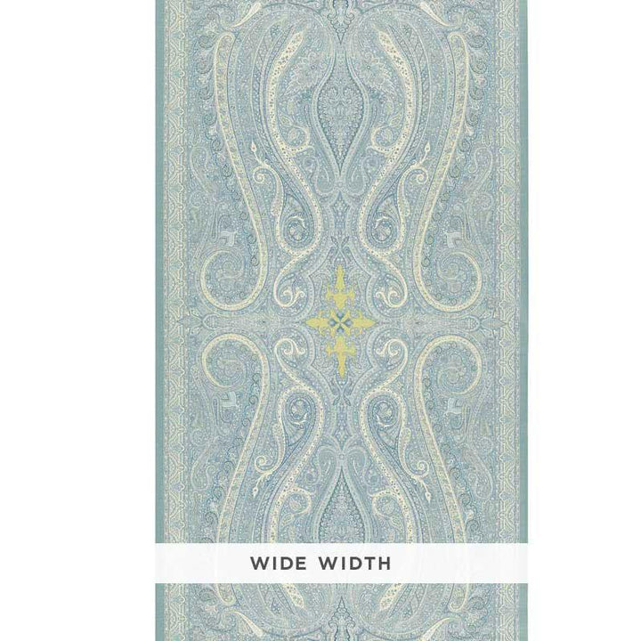 Pasha Paisley Sky 5006600 by Schumacher Designer Wallpaper Ottoman Chic 55.25" - Swanky Fabrics -