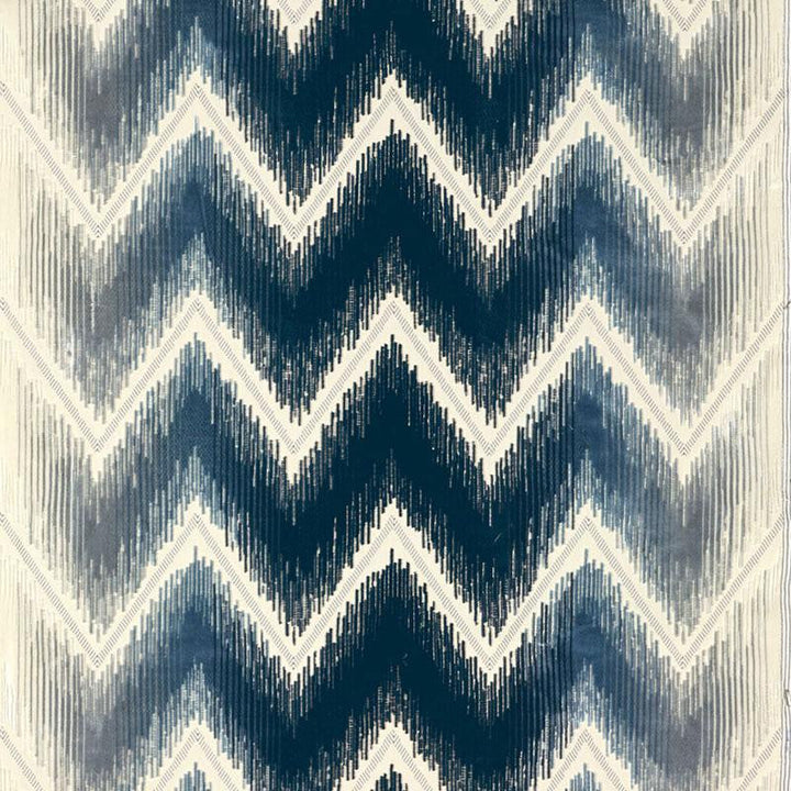 Shock Wave Midnight 54862 by Schumacher Designer Fabric 125Th Anniversary 25.25" - Swanky Fabrics -